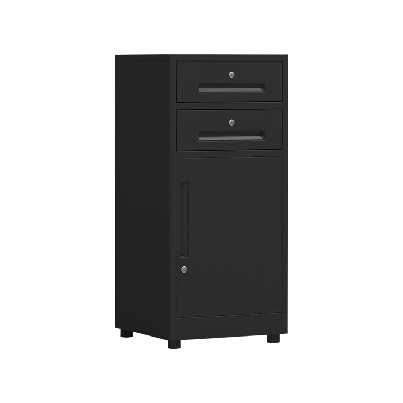 Contemporary File Cabinets Metal Frame Mobile Filing Cabinet with Key Lock