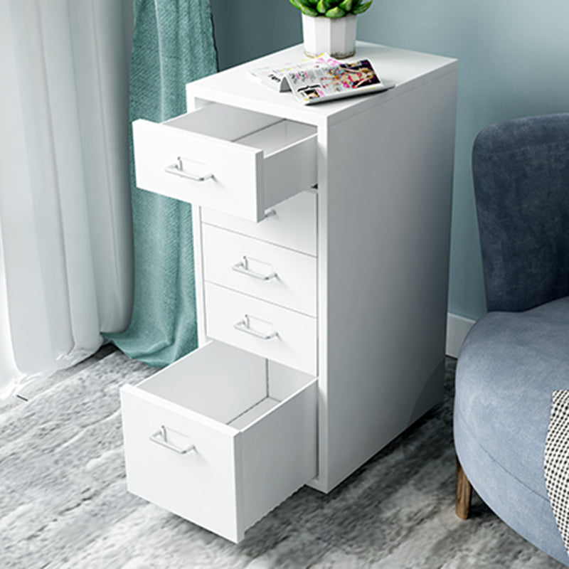 Contemporary File Cabinets Steel Frame Mobile Filing Cabinet with Wheels