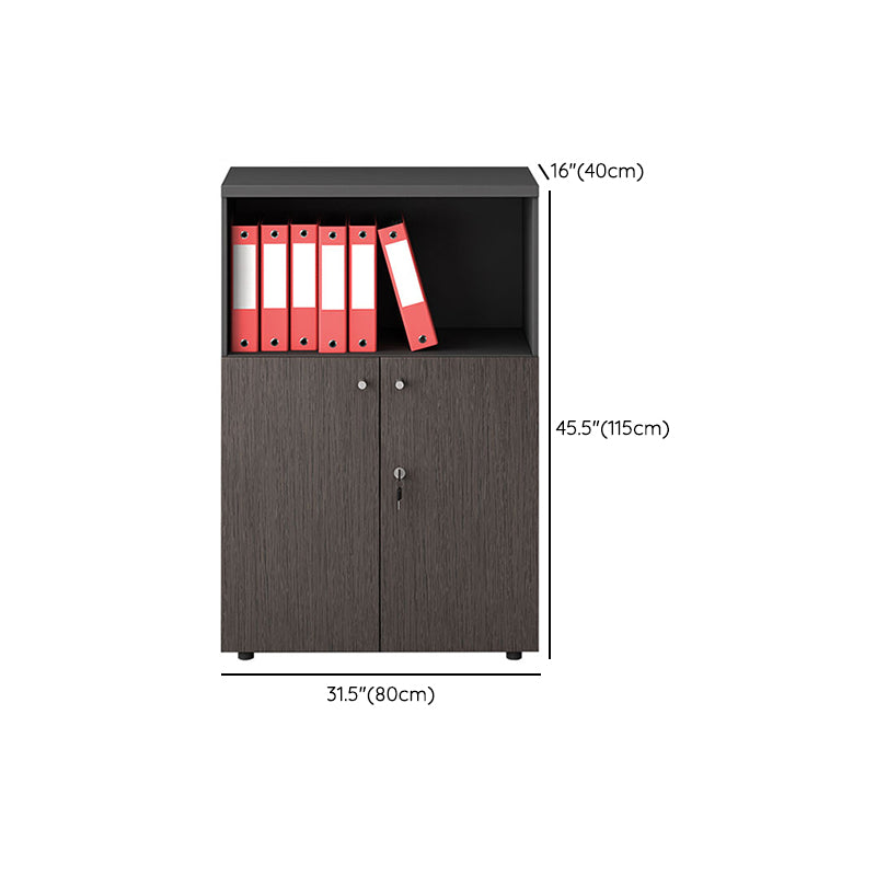 Industrial Style Vertical Filing Cabinet Wood Locking Storage Filing Cabinet