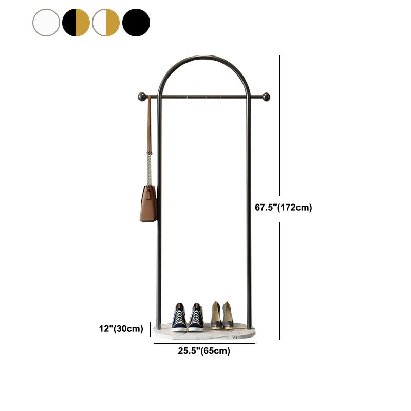 Modern Coat Hanger Metal Coat Hooks Coat Rack with Marble Bottom