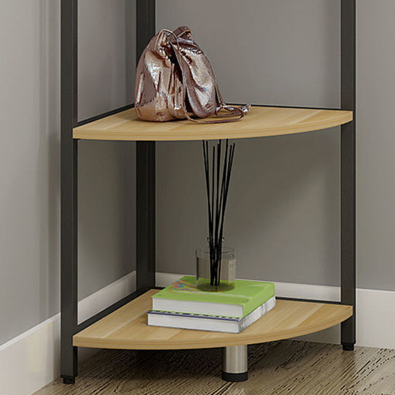 Metal Free Standing Hall Tree Contemporary Hall Stand with Shelves