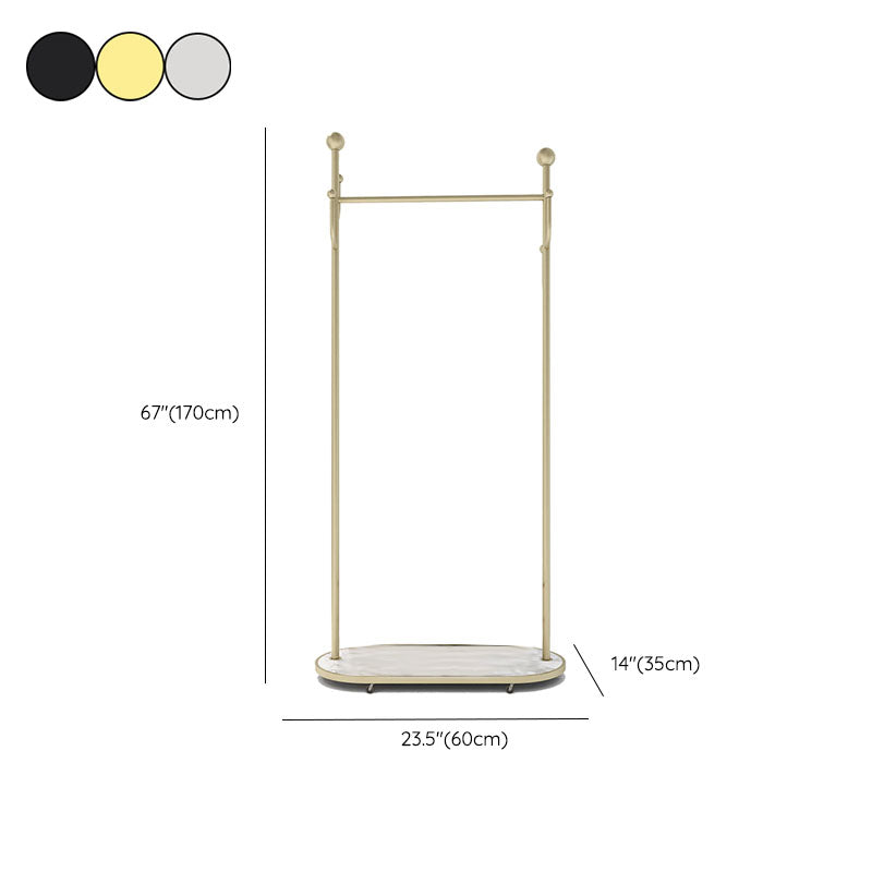 Metal Free Standing Hall Tree Contemporary Hall Stand with Coat Hooks for Hallway