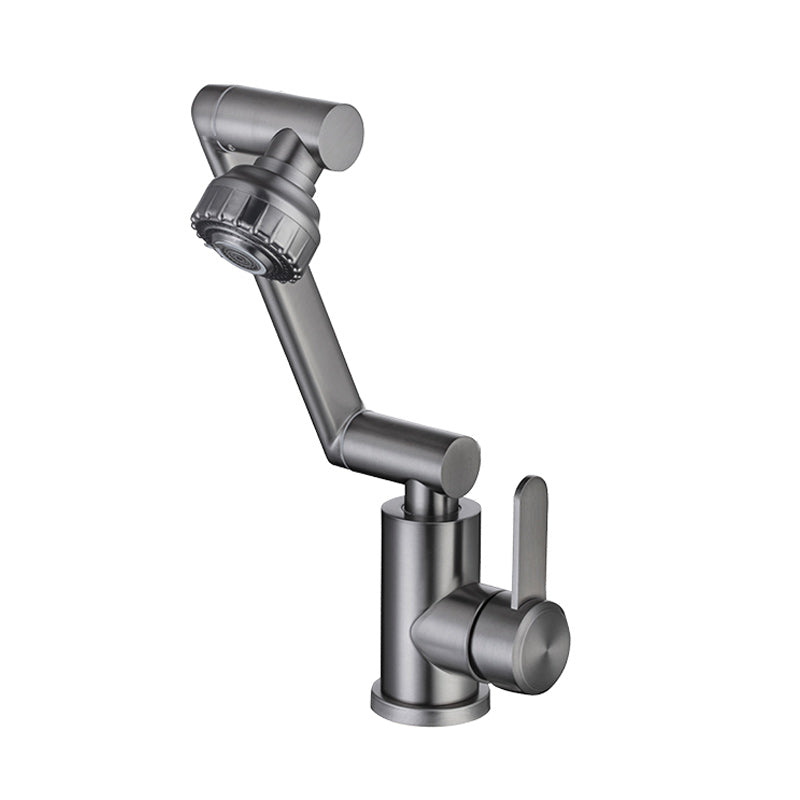 Swivel Spout Bathroom Faucet Single Hole Bathroom Sink Faucet with Lever Handle