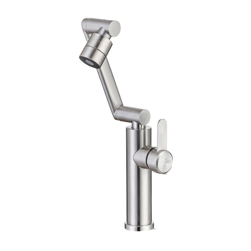 Swivel Spout Bathroom Faucet Single Hole Bathroom Sink Faucet with Lever Handle