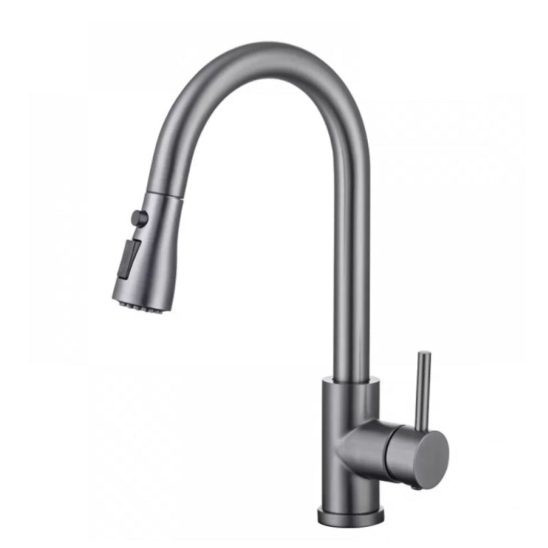 Modern Style Retractable Vessel Faucet Single Handle Stainless Steel Vessel Faucet