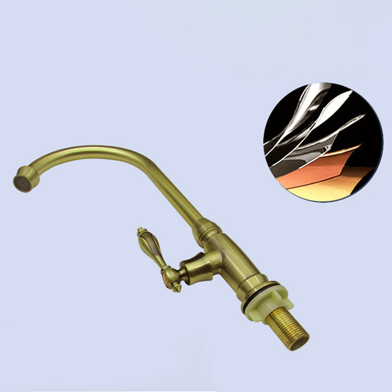 Traditional 2-Function Kitchen Faucet 1-Handle 1-Hole Faucet in Bronze