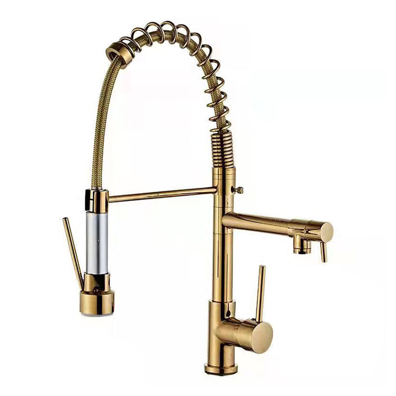 2-Function Kitchen Faucet 2-Handle Pull down Modern Farmhouse Kitchen Faucet