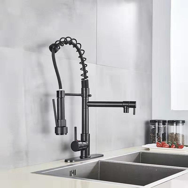 2-Function Kitchen Faucet 2-Handle Pull down Modern Farmhouse Kitchen Faucet