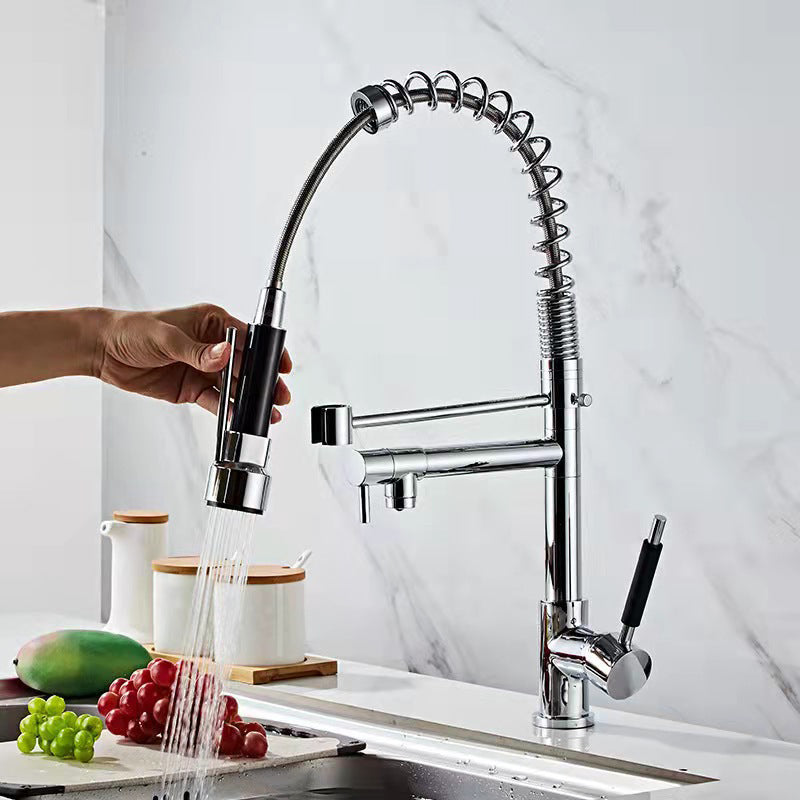 2-Function Kitchen Faucet 2-Handle Pull down Modern Farmhouse Kitchen Faucet