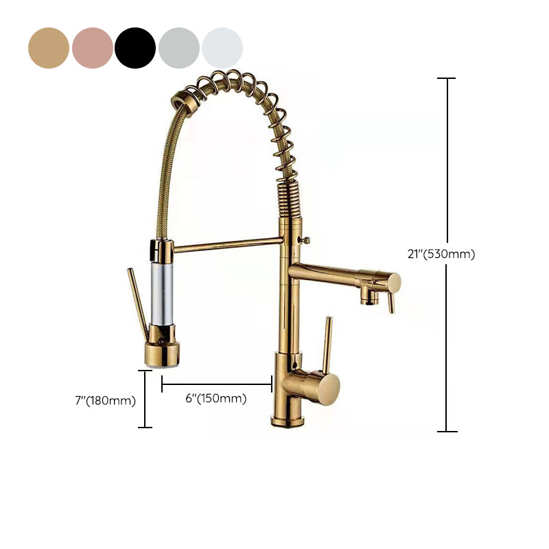 2-Function Kitchen Faucet 2-Handle Pull down Modern Farmhouse Kitchen Faucet