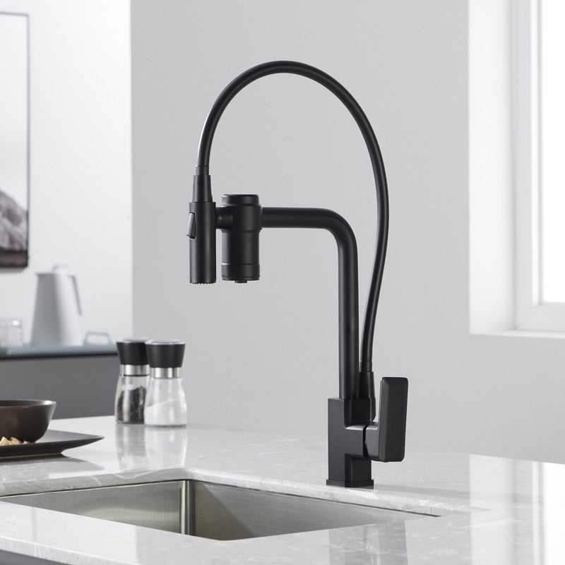 Single Handle Kitchen Faucet with Supply Lines Kitchen Sink Faucet with Pull down Sprayer