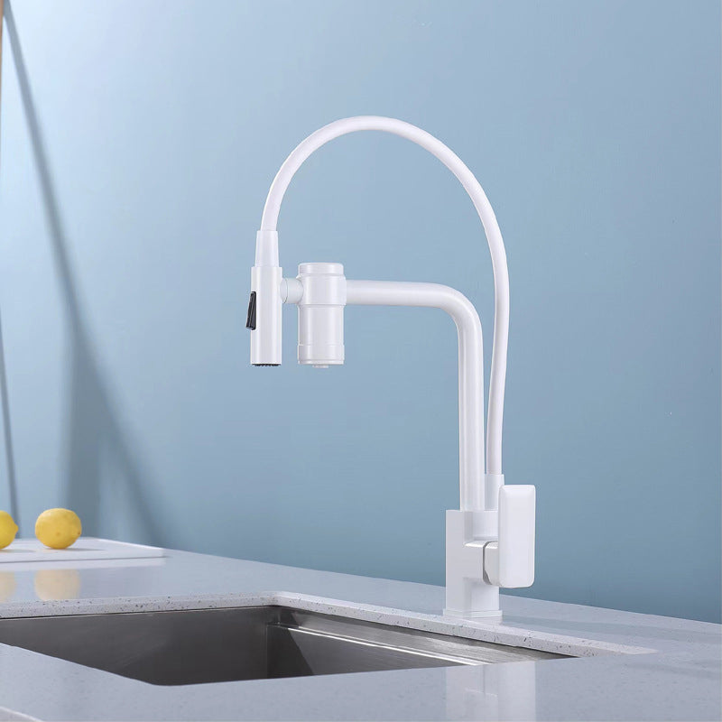 Single Handle Kitchen Faucet with Supply Lines Kitchen Sink Faucet with Pull down Sprayer