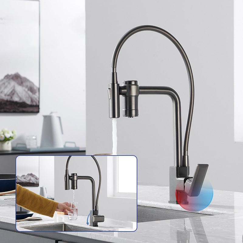 Single Handle Kitchen Faucet with Supply Lines Kitchen Sink Faucet with Pull down Sprayer