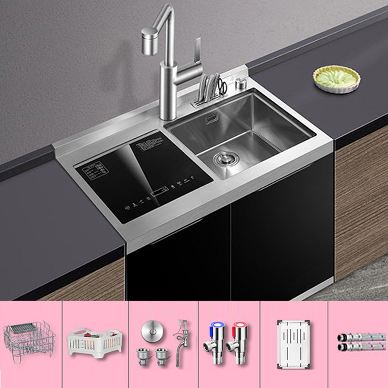 Classic Rectangle Kitchen Sink Stainless Steel Drop-In Friction Resistant Kitchen Sink