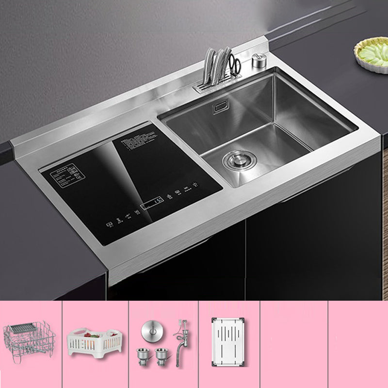 Classic Rectangle Kitchen Sink Stainless Steel Drop-In Friction Resistant Kitchen Sink