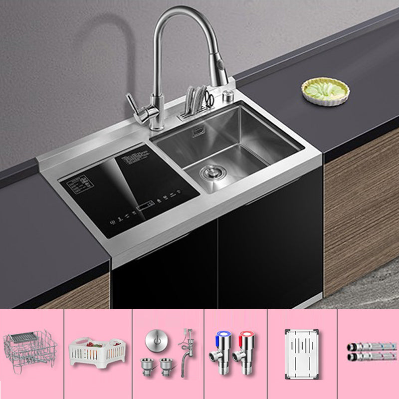 Classic Rectangle Kitchen Sink Stainless Steel Drop-In Friction Resistant Kitchen Sink