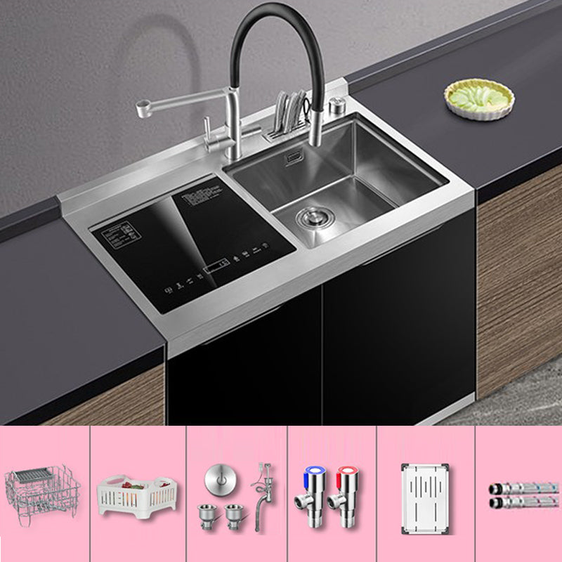 Classic Rectangle Kitchen Sink Stainless Steel Drop-In Friction Resistant Kitchen Sink