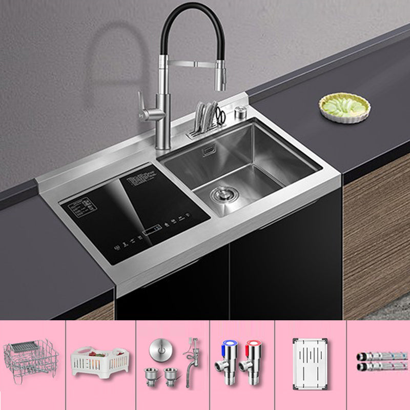 Classic Rectangle Kitchen Sink Stainless Steel Drop-In Friction Resistant Kitchen Sink