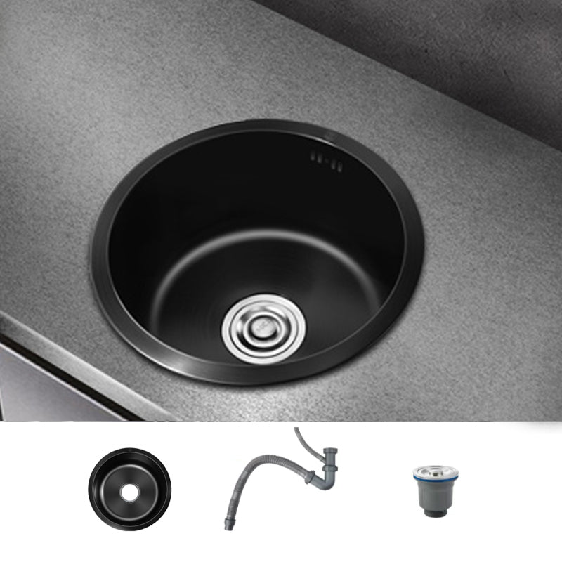 Classic Round Sink Stainless Steel Drop-In Friction Resistant Round Sink for Kitchen