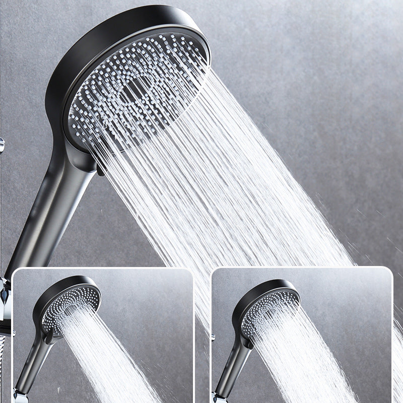 Wall Mounted Modern Square Metal Shower Adjustable Shower Head Shower Faucet