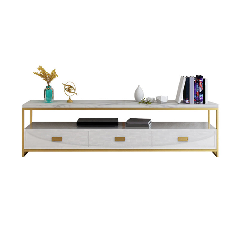 Modern TV Stand Console Open Storage Media Console TV Stand with 3 Drawers