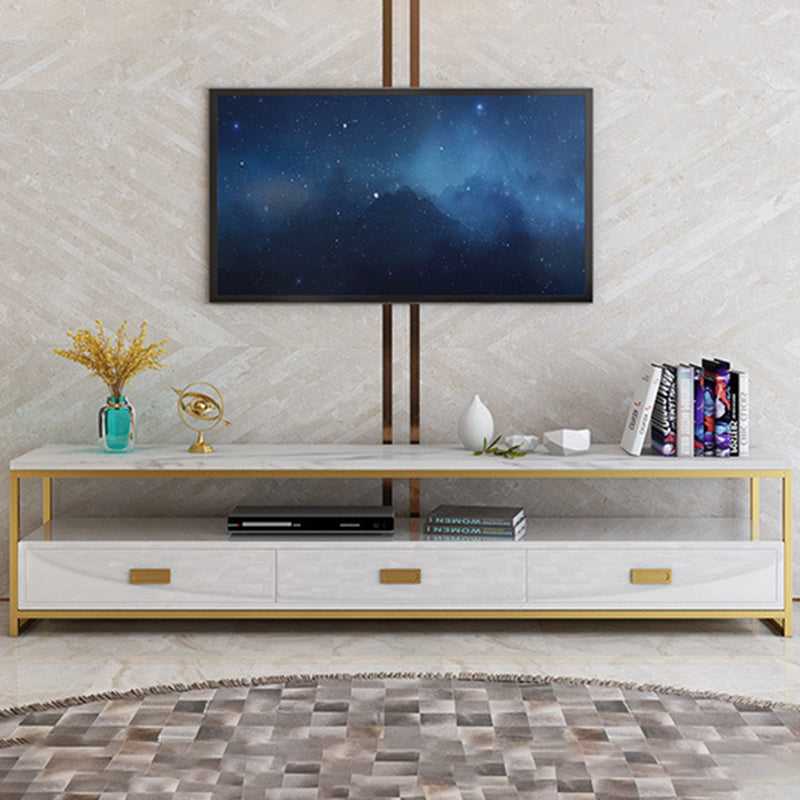 Modern TV Stand Console Open Storage Media Console TV Stand with 3 Drawers