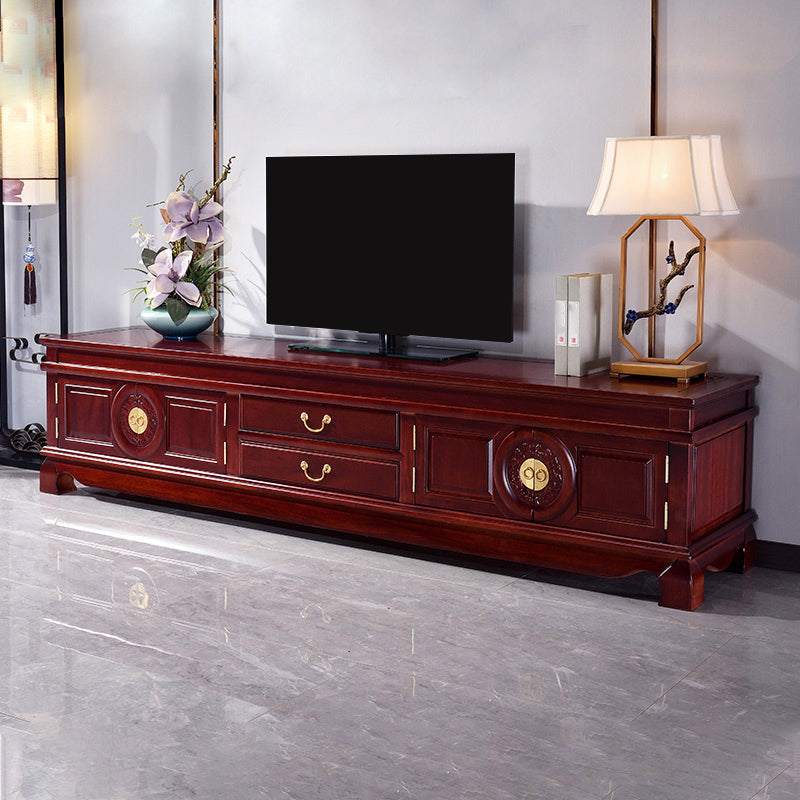 Wooden TV Cabinet Classical Storage TV Stand for Living Room