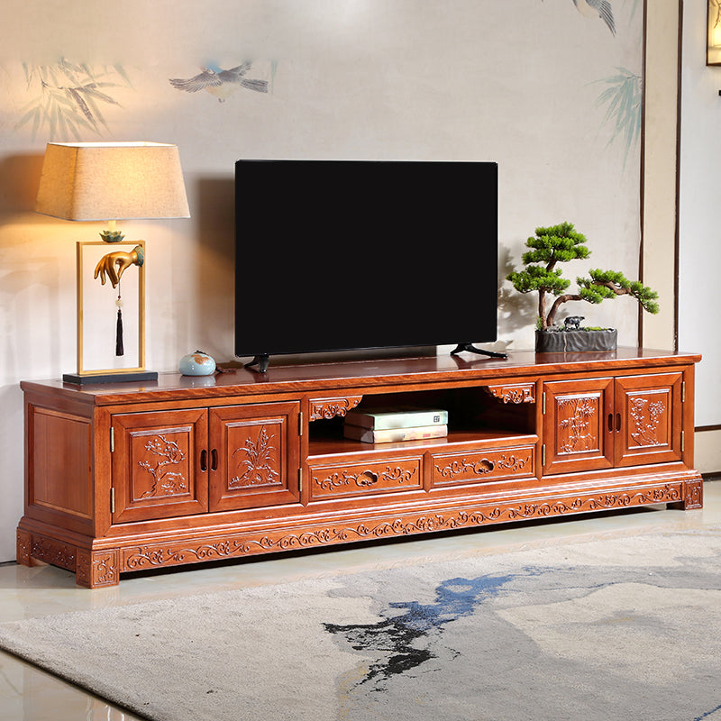 Wooden TV Cabinet Classical Storage TV Stand for Living Room