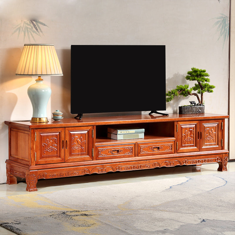 Wooden TV Cabinet Classical Storage TV Stand for Living Room