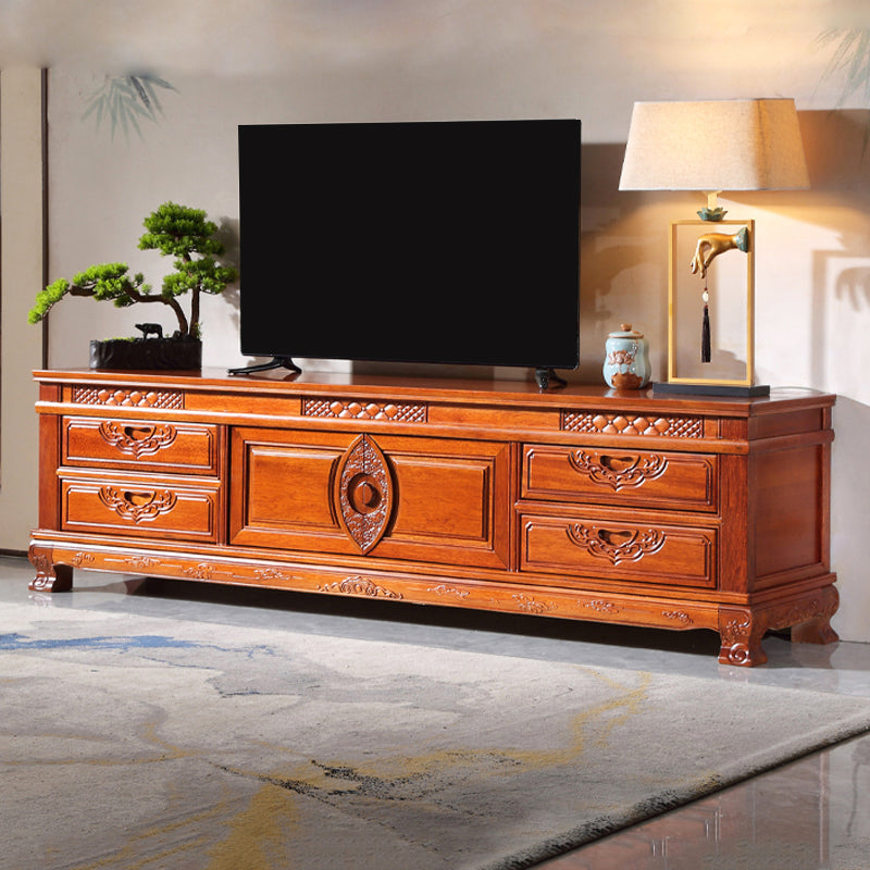 Wooden TV Cabinet Classical Storage TV Stand for Living Room