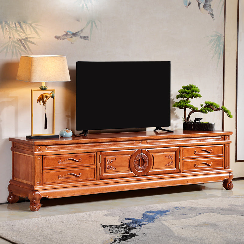 Wooden TV Cabinet Classical Storage TV Stand for Living Room