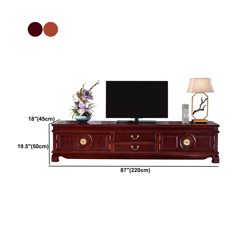 Wooden TV Cabinet Classical Storage TV Stand for Living Room