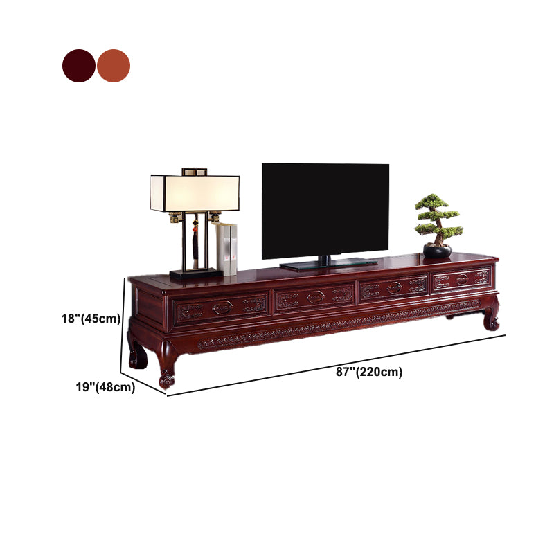 Wooden TV Cabinet Classical Storage TV Stand for Living Room