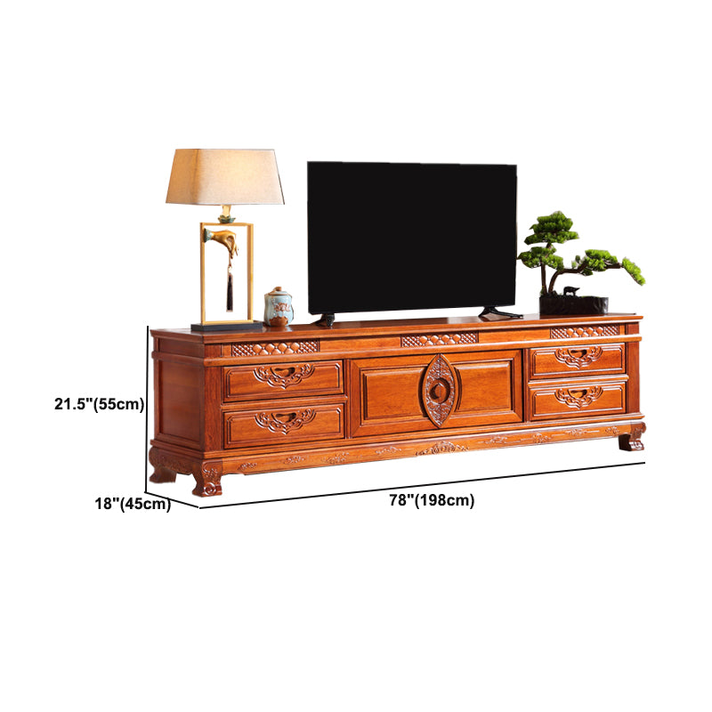 Wooden TV Cabinet Classical Storage TV Stand for Living Room