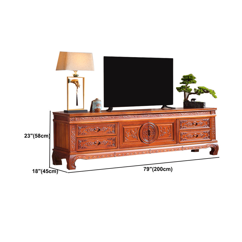 Wooden TV Cabinet Classical Storage TV Stand for Living Room