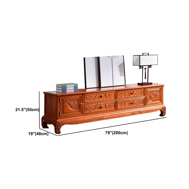 Wooden TV Cabinet Classical Storage TV Stand for Living Room