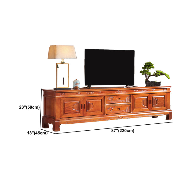 Wooden TV Cabinet Classical Storage TV Stand for Living Room