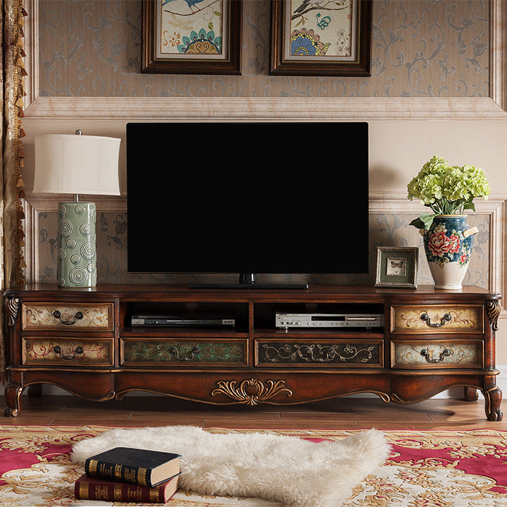 American TV Cabinet Master Retro Storage TV Stand for Bedroom Living Room