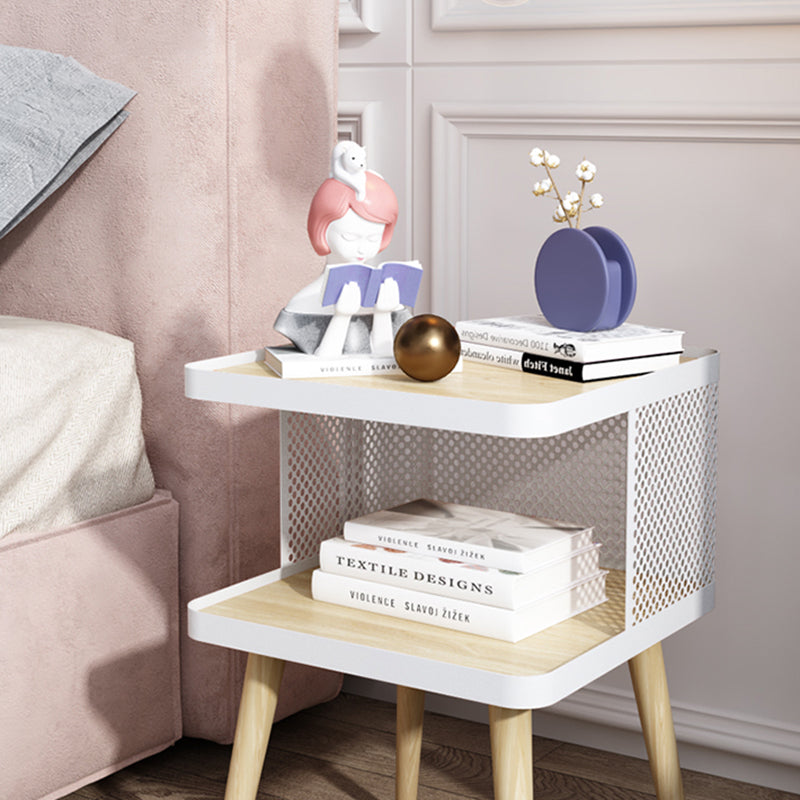 Open Storage Bedside Cabin Contemporary Night Table for Bedroom