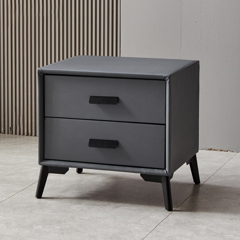 Modern Bedside Cabinet Solid Wood Accent Table Nightstand for Bedroom