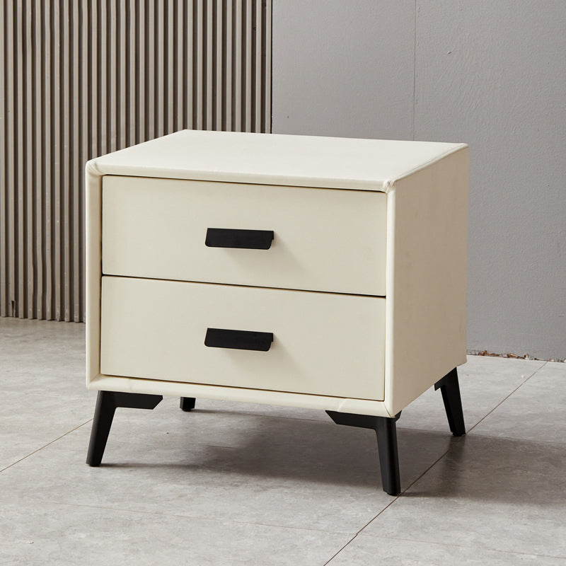 Modern Bedside Cabinet Solid Wood Accent Table Nightstand for Bedroom