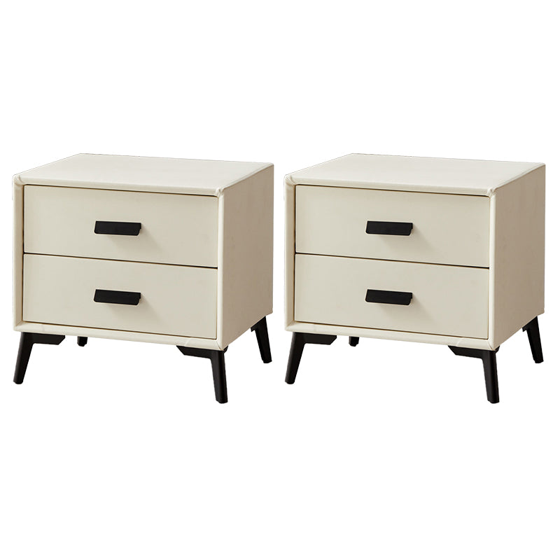 Modern Bedside Cabinet Solid Wood Accent Table Nightstand for Bedroom