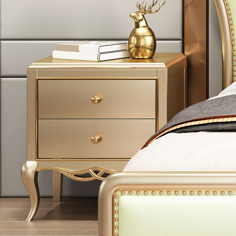 Traditional Bedside Cabinet Solid Wood Bed Nightstand with Legs