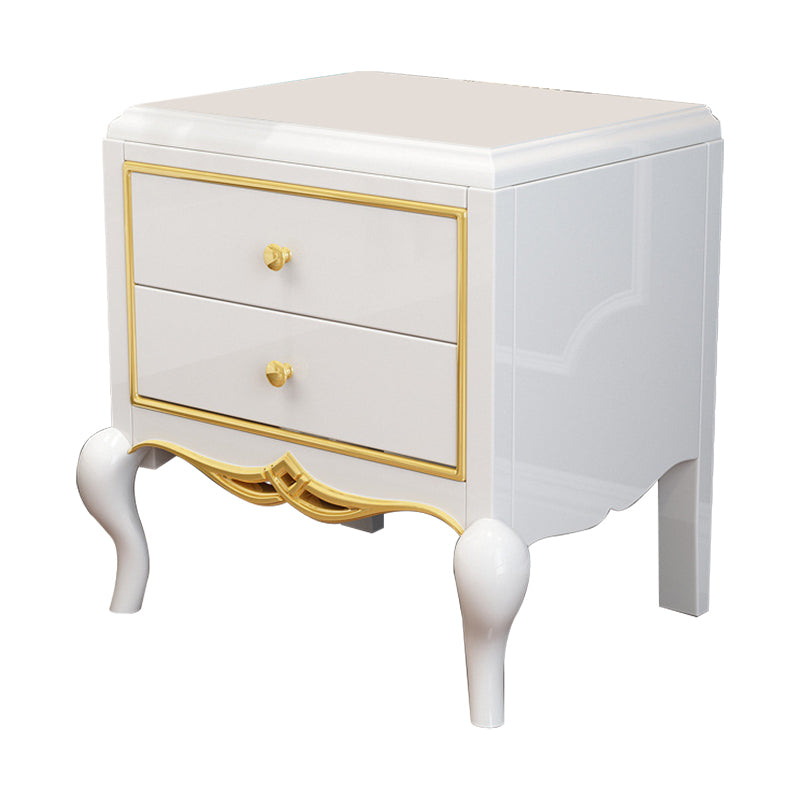 Traditional Bedside Cabinet Solid Wood Bed Nightstand with Legs