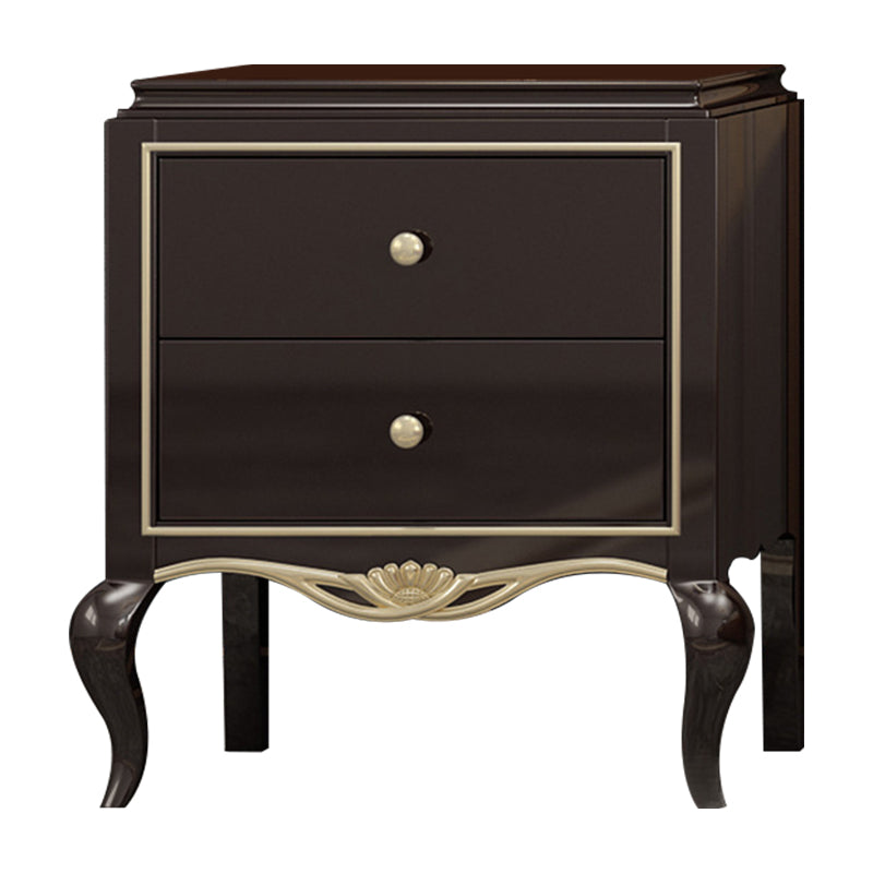 Traditional Bedside Cabinet Solid Wood Bed Nightstand with Legs