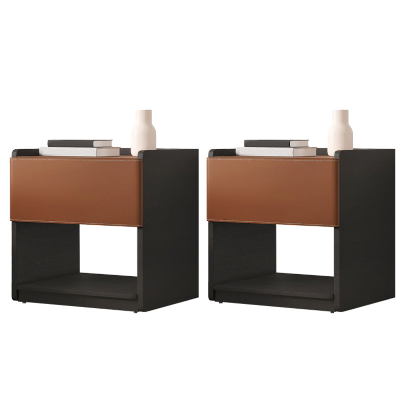 Modern Style Leather Bedside Cabinet 1 Drawer Night Stand for Bedroom