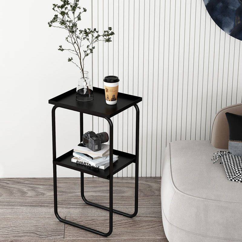 16.5"W X 30"H Modern Nightstand Metal Night Table with 2 Shelves