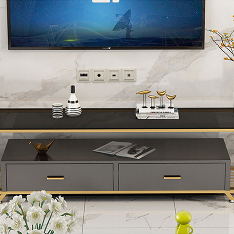 Open Storage TV Stand Console Glam Media Console TV Stand for Living Room