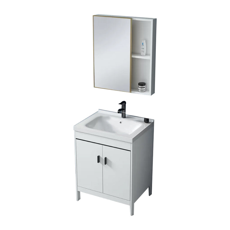 Modern Sink Vanity Wood with Mirror Faucet and Standalone Cabinet Sink Floor Cabinet