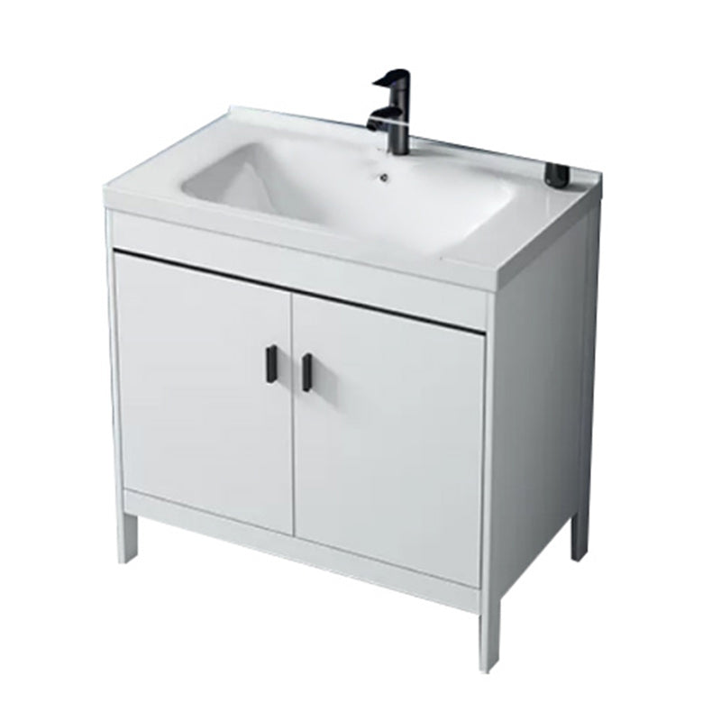 Modern Sink Vanity Wood with Mirror Faucet and Standalone Cabinet Sink Floor Cabinet